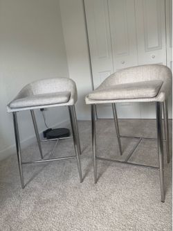 Pair of Beautiful chrome bar stools