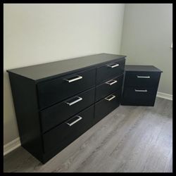 NEW DOUBLE DRESSER WITH A NIGHT STAND - ASSEMBLED