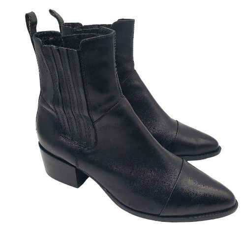 VAGABOND Womens 'Marja' Black Leather Ankle Boots Sz EU 41/US 11 M Chelsea $190