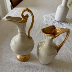 Gold Pearl Porcelain Vases 