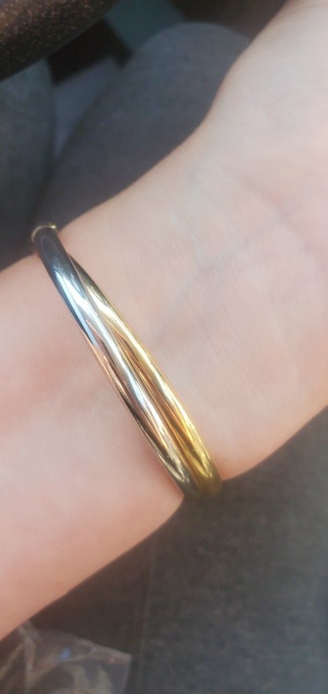 14k Gold White And Yellow Gold Bracelet