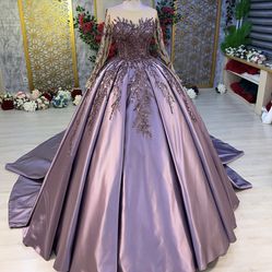 Purple Ball Gown Dress 