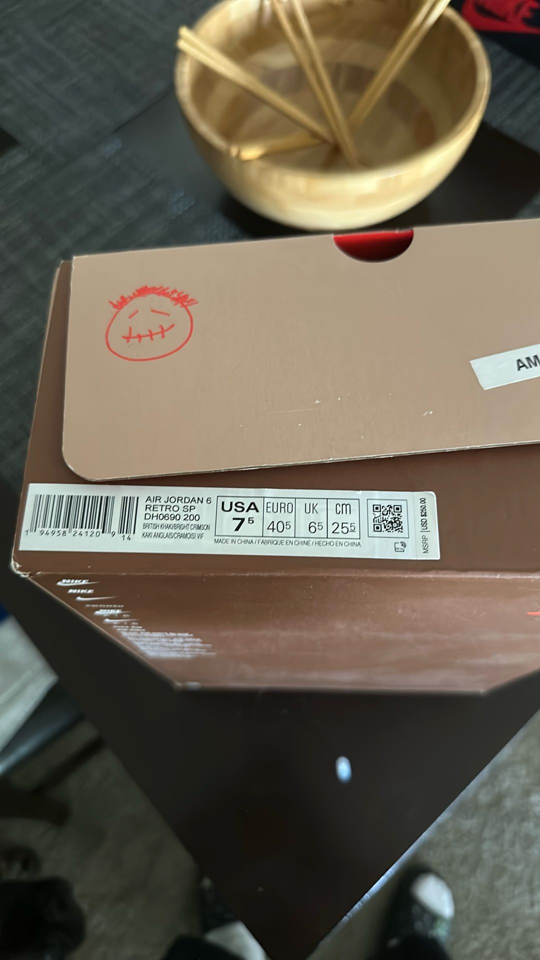 TRAVIS SCOTT X JORDAN 6 RETRO 'BRITISH KHAKI'