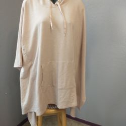 Women's lightweight beige hoodie s/m by cuddl duds
