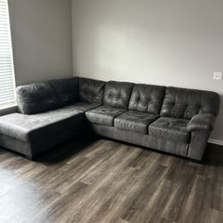 Gray L-shaped  Sectional Sofa 