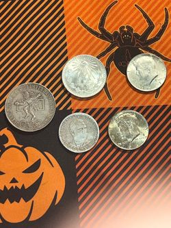 Vintage Coin Lot – Mexico Olympics, Peso, Kennedy Half Dollars