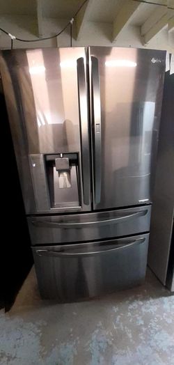 LG 4-Door Black Stainless Refrigerator Fridge
