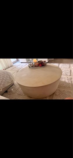 CB2 Cap Ivory Cement Coffee Table - Retail $999 - Asking $350