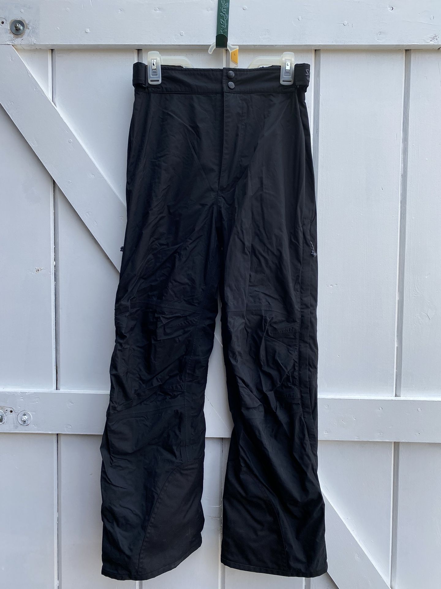 SOLSTICE RUGGED MICROSHED GALE FORCE SKI PANTS WOMEN Size M 28x27 BLACK