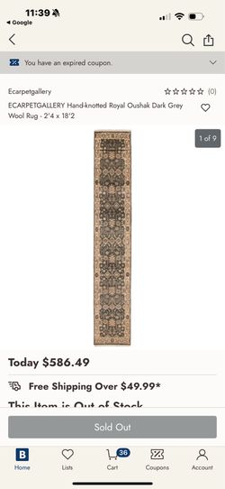 Hand tufted runner