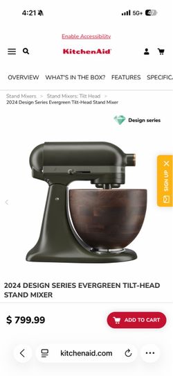 2024 DESIGN SERIES EVERGREEN TILT-HEAD STAND MIXER