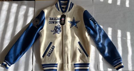 NFL Dallas Cowboys Varsity Jacket - Navy and Cream