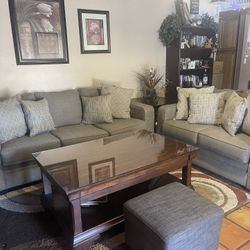 Couch,  Love Seat And Ottoman Set