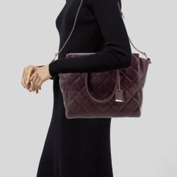 Kate Spade Burgundy Quilted Leather Handbag