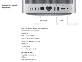 Mac Apple MJMV3LL/A A2615 Studio M1 Max 10 Core / 32GB de RAM