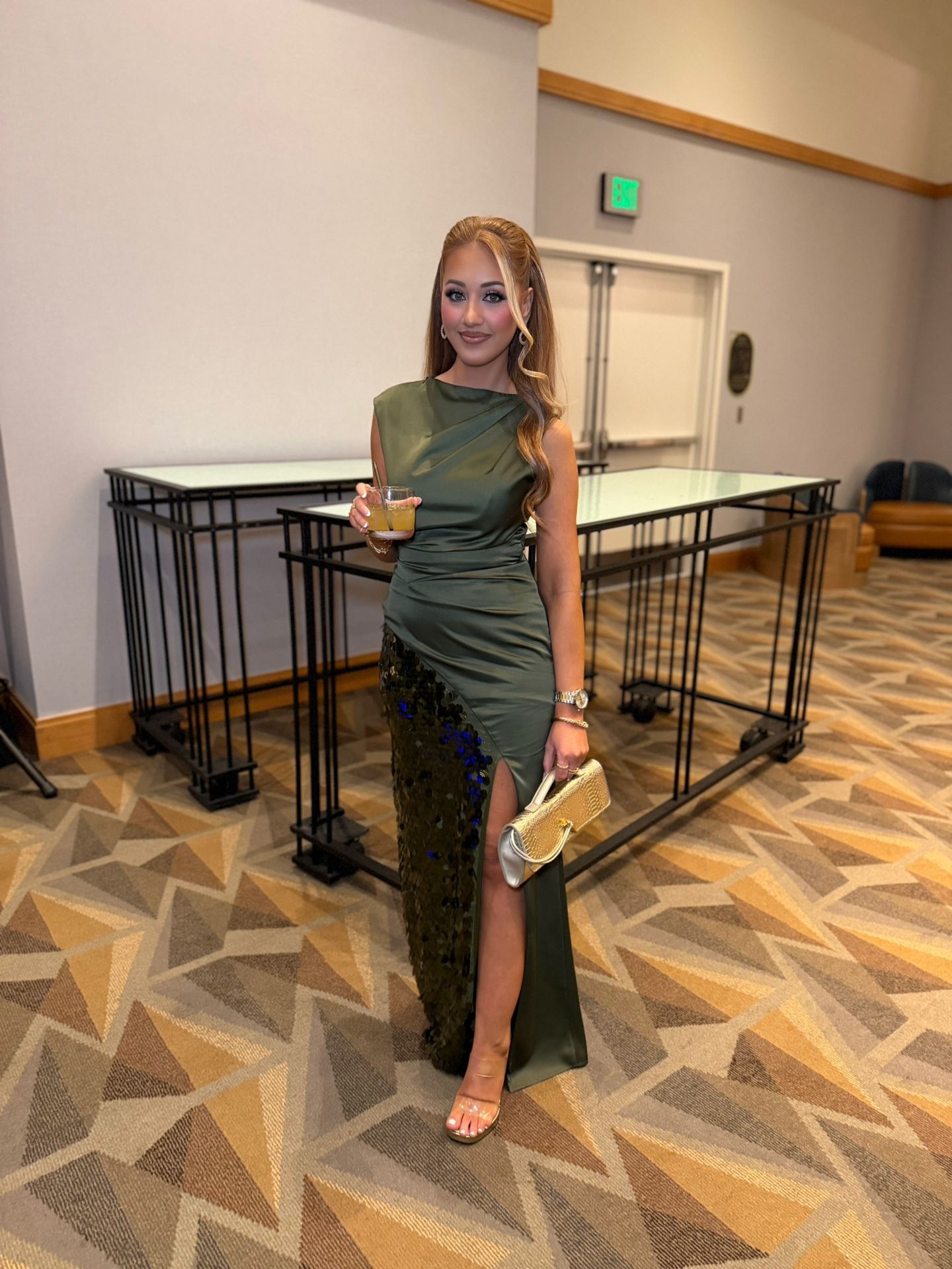 open lace back dress Angel Maternity Maternity Classic Wrap Feeding Dress in Olive Green main image 0