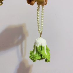 Handmade with love: Cute Crochet napa cabbage Keychain 