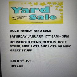 Huge Multi Family Yard Sale
