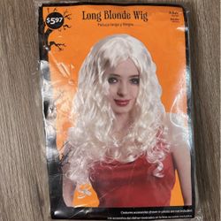 Long Blonde Wig For Costume