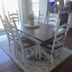 Solid Oak Table With Chairs