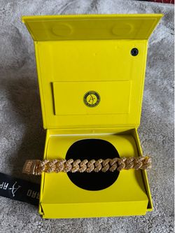 Aporro iced gold bracelet size 7