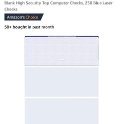 250 Blank High Security Checks