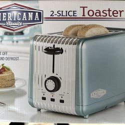 Toaster 2-slice Unused - Fun Vintage Green/blue Color