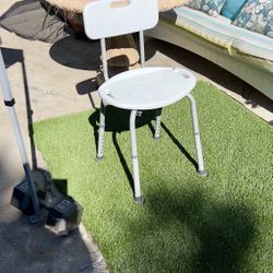 Adjustable White shower Chair