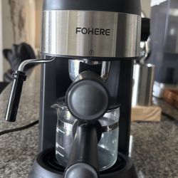 FOHERE Espresso Machine (4 Cup, Milk Frother) – New ☕️