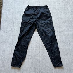 Vintage 1990s Nike Air Men’s Black Athletic Windbreaker Swish Track Pants MEDIUM