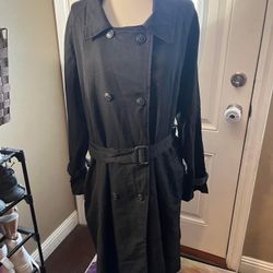 XL Black Trench Coat