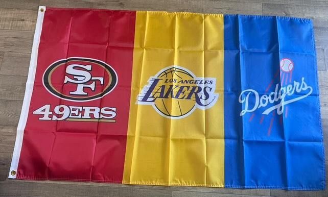 New! 49ers Lakers Dodgers Flag