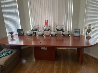 Office Confrence Table Desk 2 Cabinets And Corner Piece