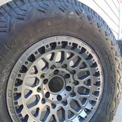 17X9 Satin Anthracite TIS Rims 285 70 17 Nitto Nomad Grappler Tires 6X135 F150 EXPEDITION