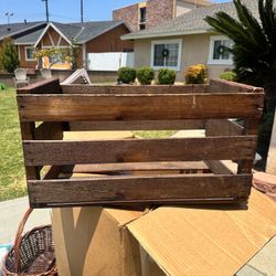 Vintage Bottoms Up Raisin Crate Firebaugh CA Wooden Produce Box Advertising Farm Decor Made in USA
