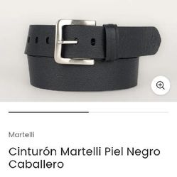  Cinturón Martelli Piel Negro Caballero