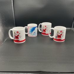 Coke Coca Cola Holiday Christmas Mugs 