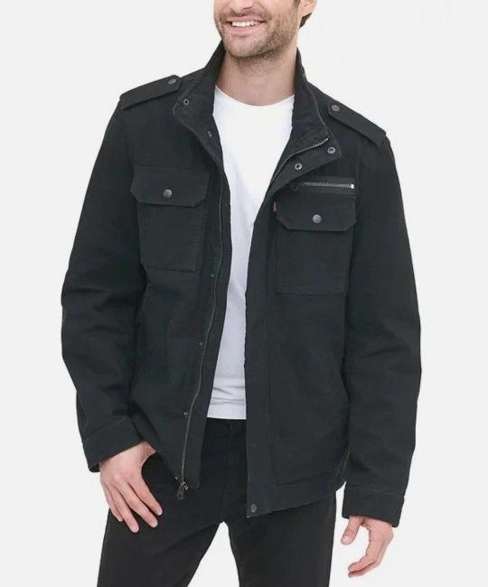Levi's Black Utility Jacket, Men's Medium *New w/ Tags*
