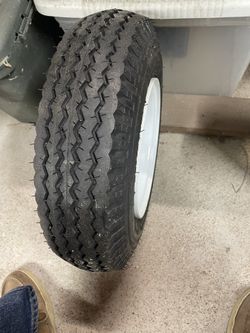 4.80” X 8” Boat Trailer Tire And Rim