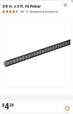 Rebar 3/8 x 3ft