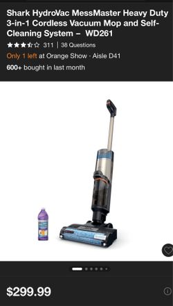 Shark HydroVac MessMaster Heavy Duty 3-in-1 Cordless Vacuum Mop and Self-Cleaning System