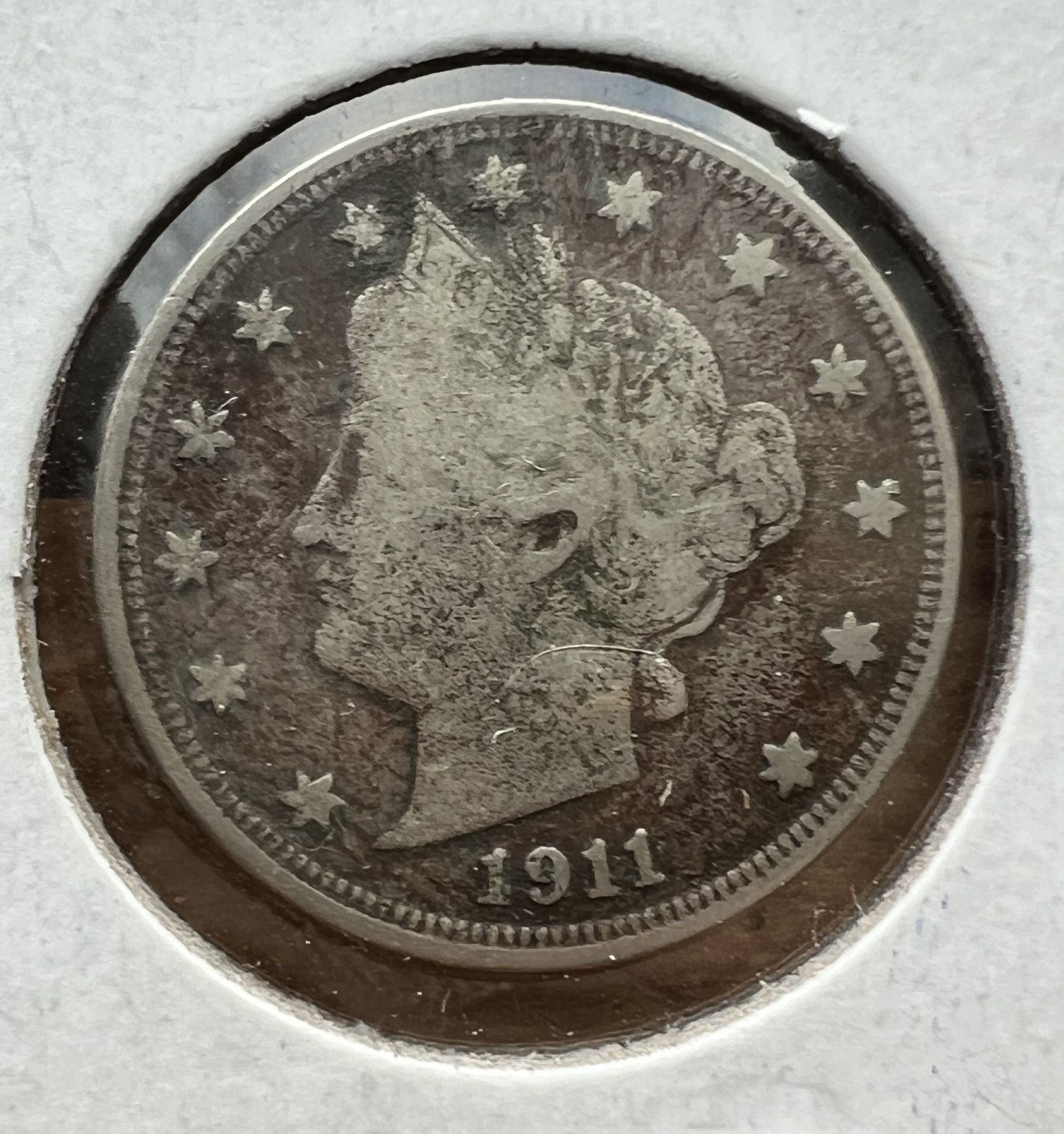 1911. Liberty “V” Nickel., Fine Condition