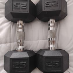 25 Lb Dumbbell Set