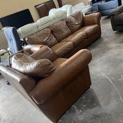 Learher Sofa & Chairs 