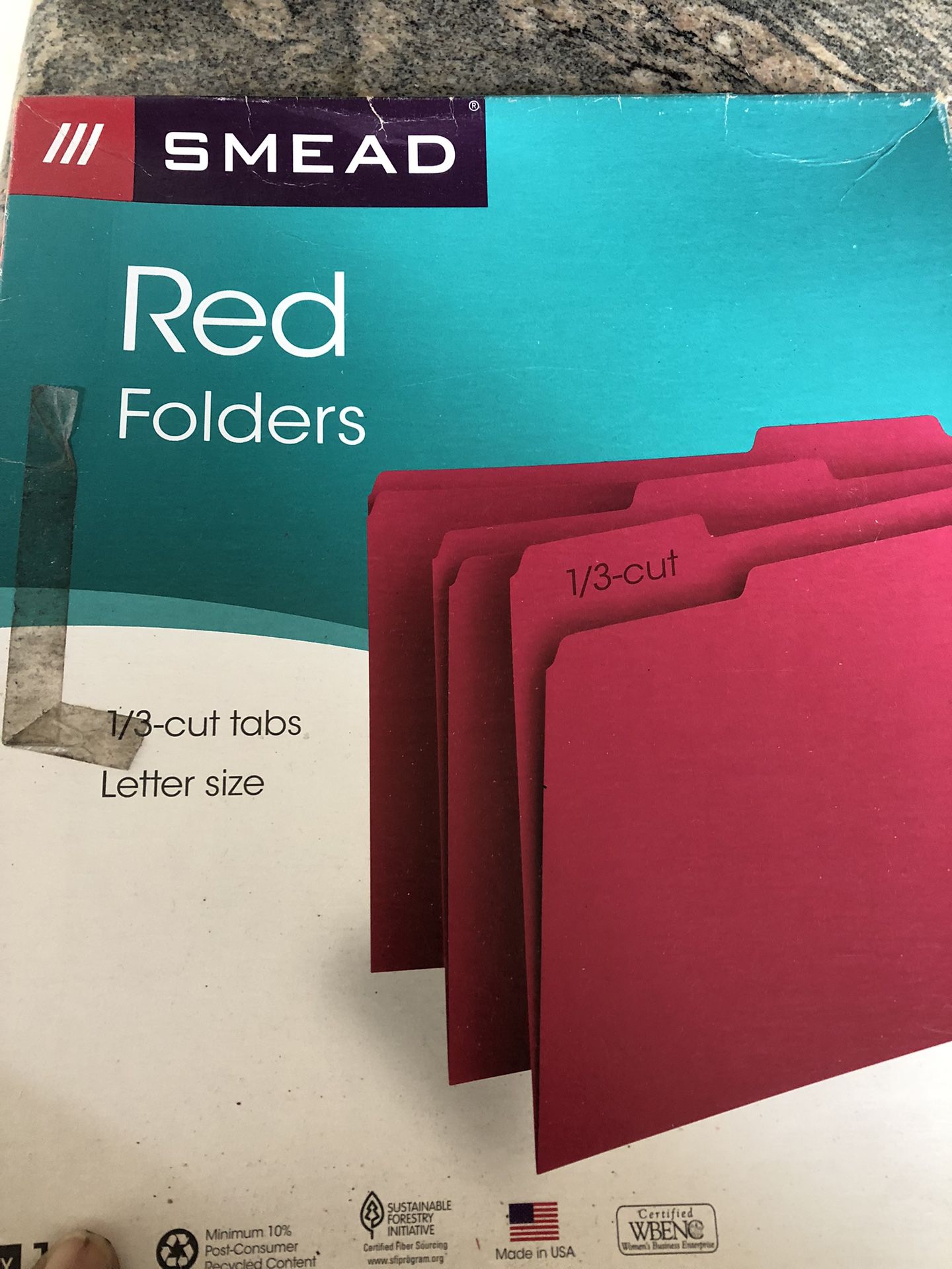 Red File Folders-100 Count