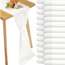 White Chiffon Table Runners