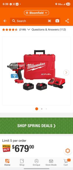Milwaukee M18 FUEL 1" impact Wrench