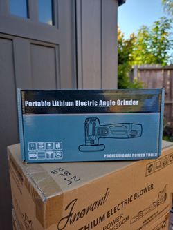 Portable lithium electric anglr grinder , 12 volts