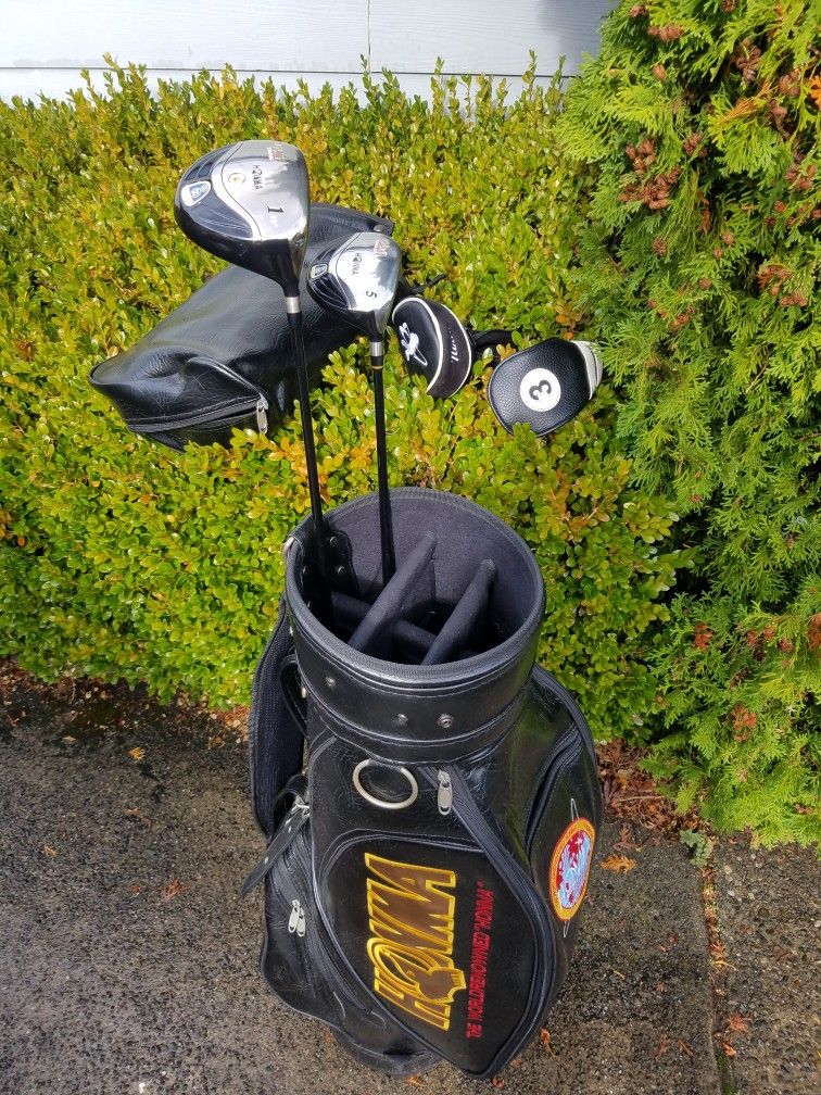 Honma 5-star Driver, Fairway Wood, Golf Bag Excellent Cond
