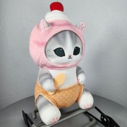 11" Mofusand Ice Cream Sundae Strawberry Plush